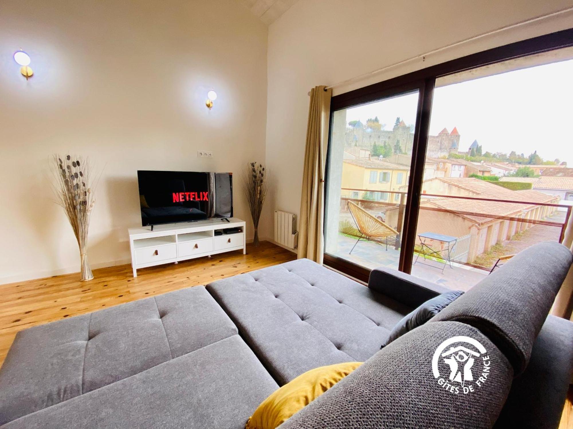 Loft Cocon Climatise - Imprenable Vue Sur Le Chateau Comtal Carcassonne Ngoại thất bức ảnh