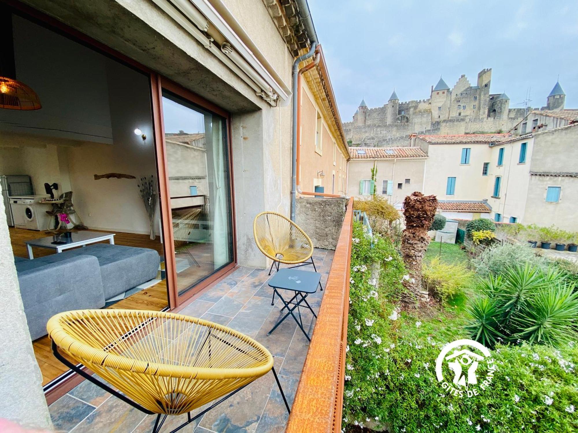 Loft Cocon Climatise - Imprenable Vue Sur Le Chateau Comtal Carcassonne Ngoại thất bức ảnh