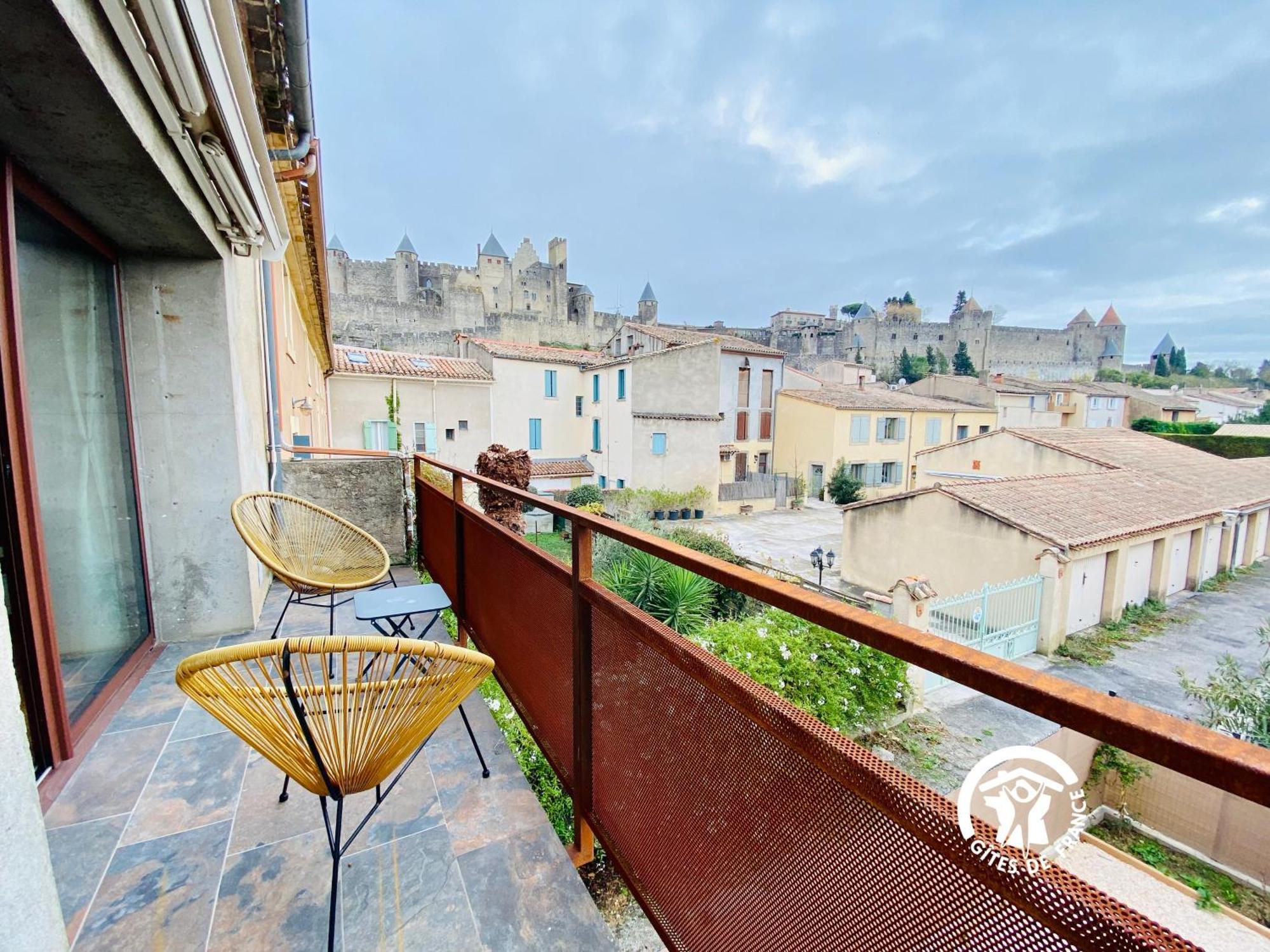 Loft Cocon Climatise - Imprenable Vue Sur Le Chateau Comtal Carcassonne Ngoại thất bức ảnh